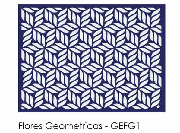 Plancha Flores Geométricas