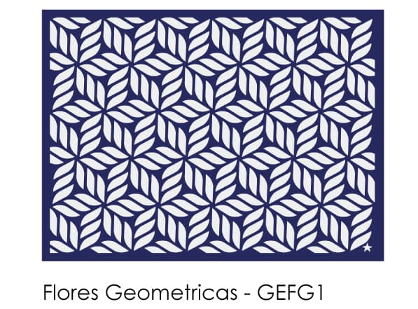 Plancha Flores Geométricas - Imagen 1