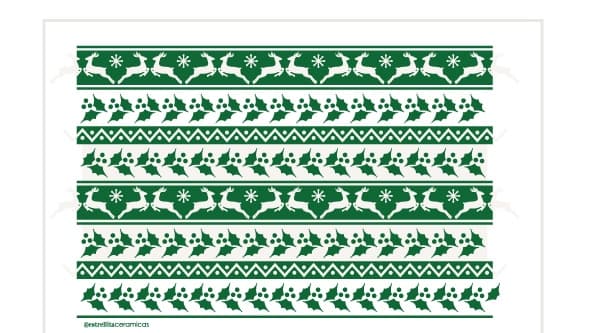 Franjas Navidad Verde - PTFNVV1 - Imagen 1