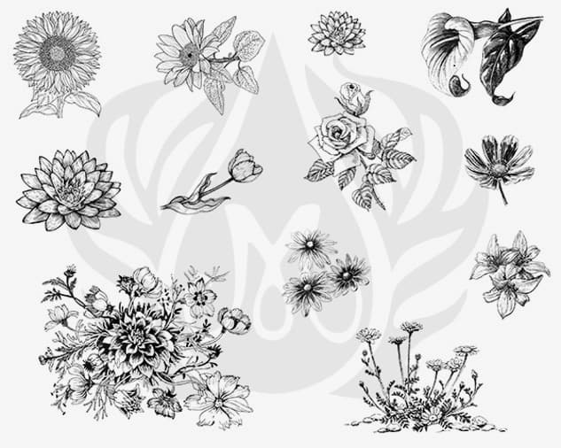 DSS0138 - Designer Silkscreen Flowers 2 - Imagen 1