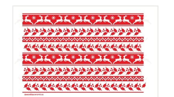 Franjas Navidad Rojo - PTFNVR1 - Imagen 1