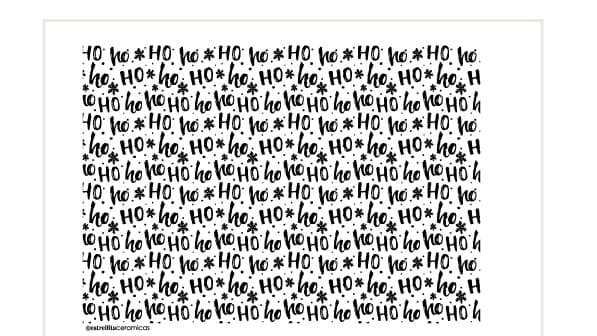 Ho Ho Navidad Negro - PTHNVN1 - Imagen 1