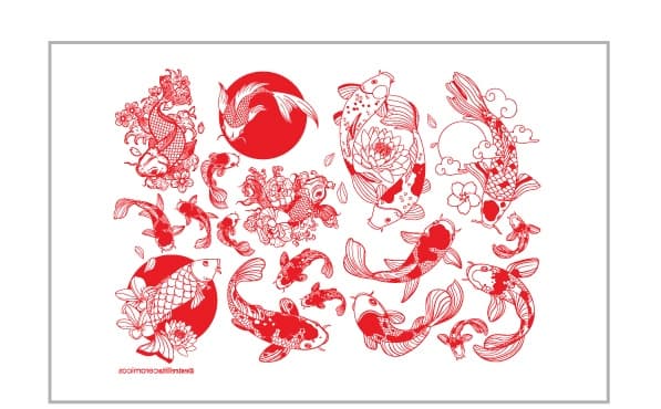 Peces Koi Rojos - PTPKR1 - Imagen 1