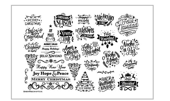 Textos Navidad Negro - PTTNVN1 - Imagen 1