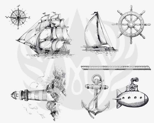 DSS0100 - Designer Silkscreen Nautical