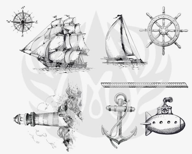 DSS0100 - Designer Silkscreen Nautical - Imagen 1