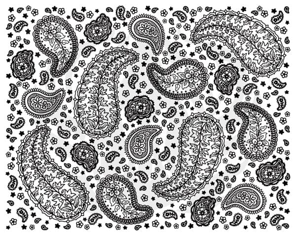 DSS0203 - Designer Silkscreen Paisley Full Design - Imagen 1